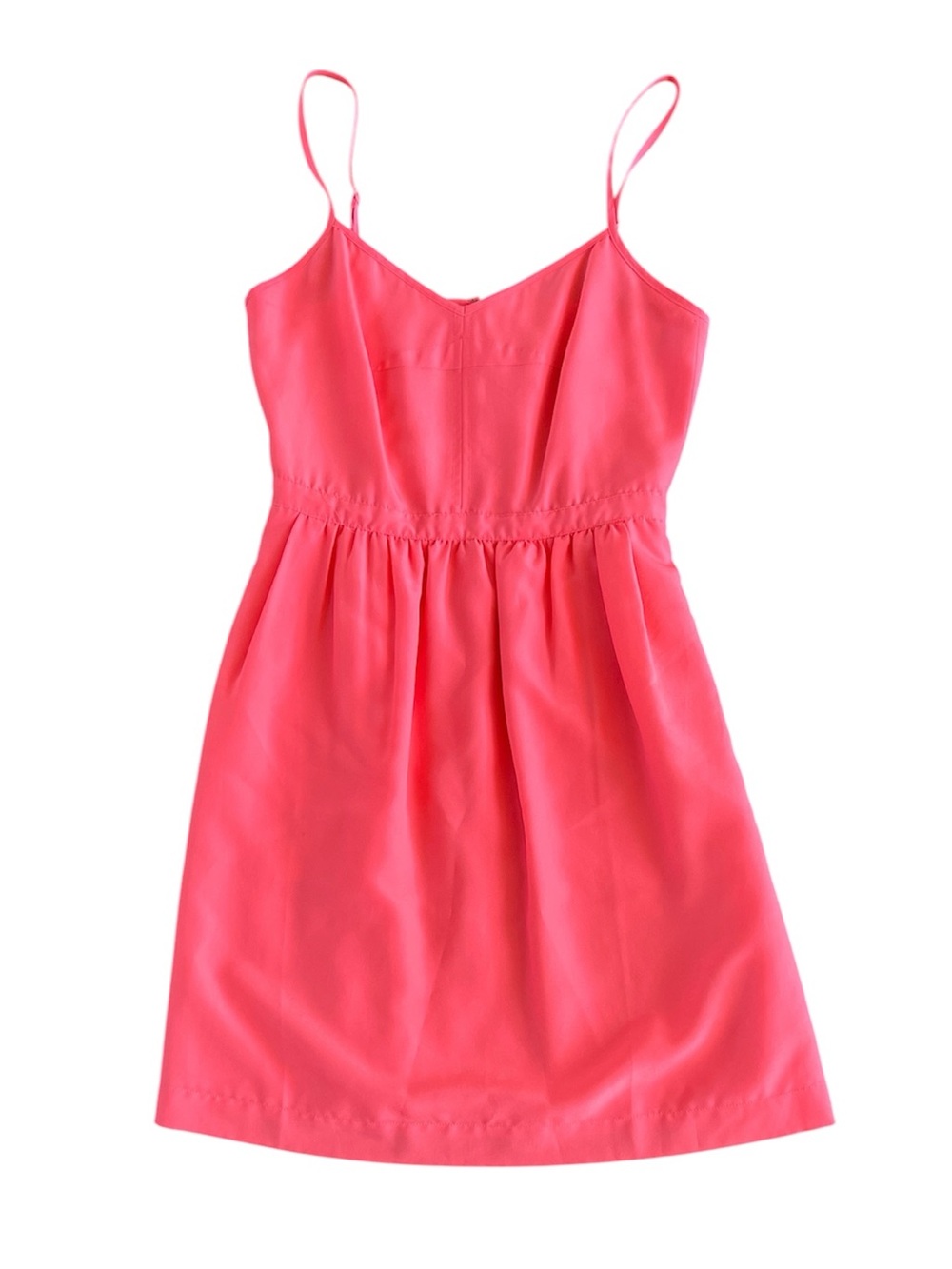 J Crew Coral Spaghetti Strap Mini Dress Size 00